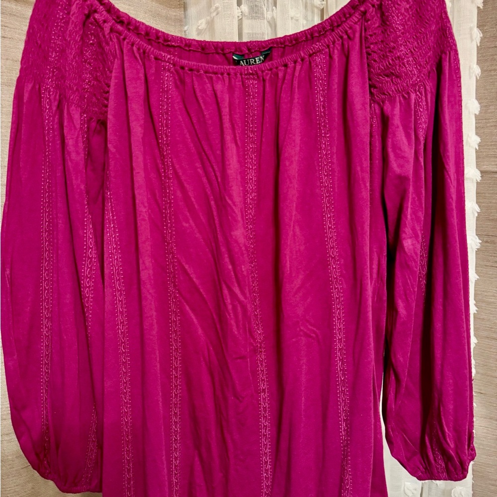 audrey Women's Fuchsia Off-Shoulder Blouse